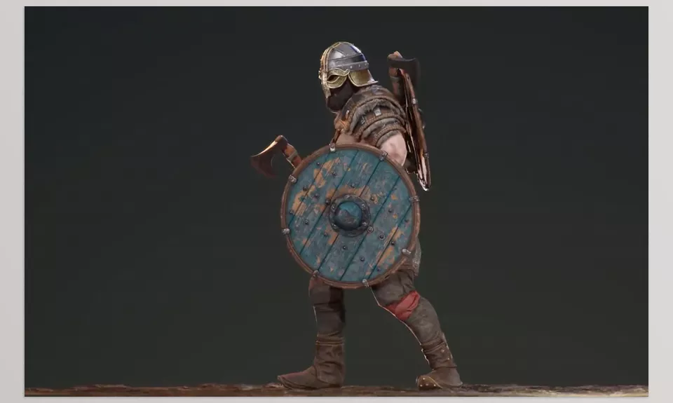 Bjorn Viking - Armed with a quality ax and shield.