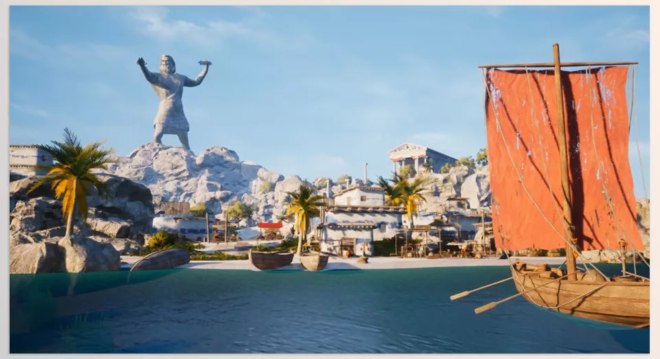 Unreal Engine - Greek Island - Assets for creating lifelike oceans and adding intricate decals.