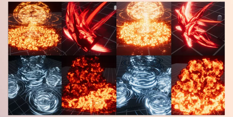 100 Special Skills Effects Pack - Custom shaders are more advanced.