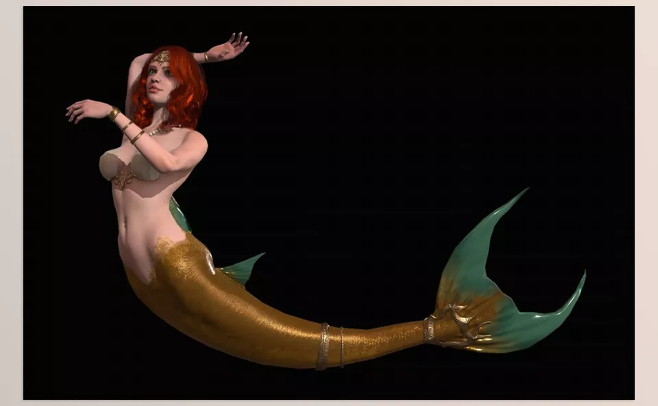 Unreal Engine - MermaidGameReady - Low Poly Design