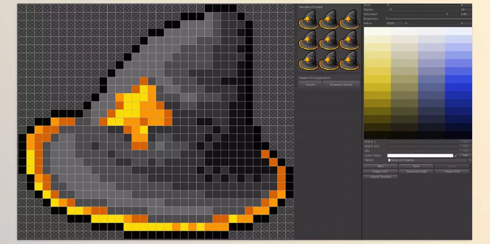 Unity Assets - Color Studio - Pixel Art Editing