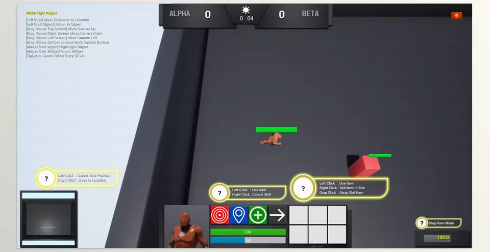 MOBA Fight MultiPlayer Project - Drag Mouse Movement System