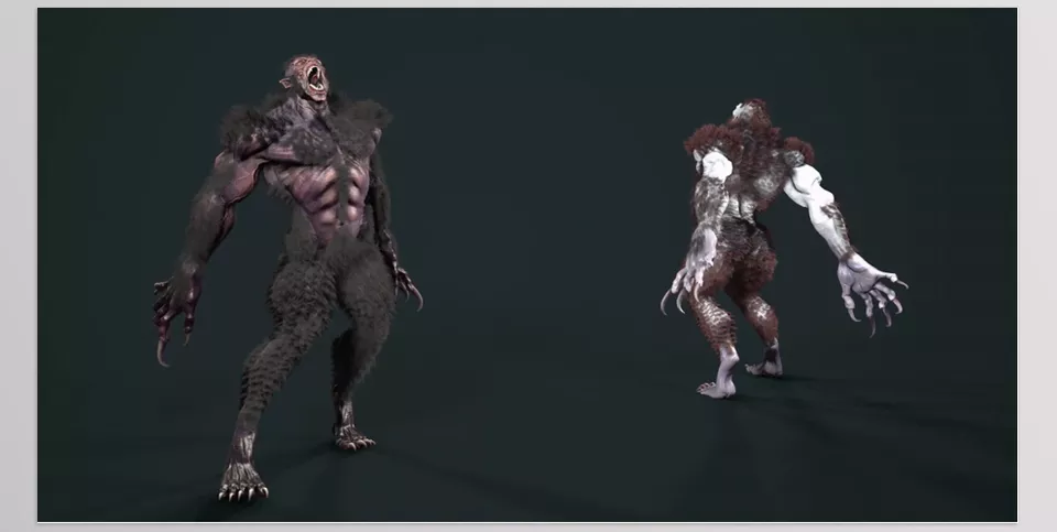 character Werewolf - Rigged Model