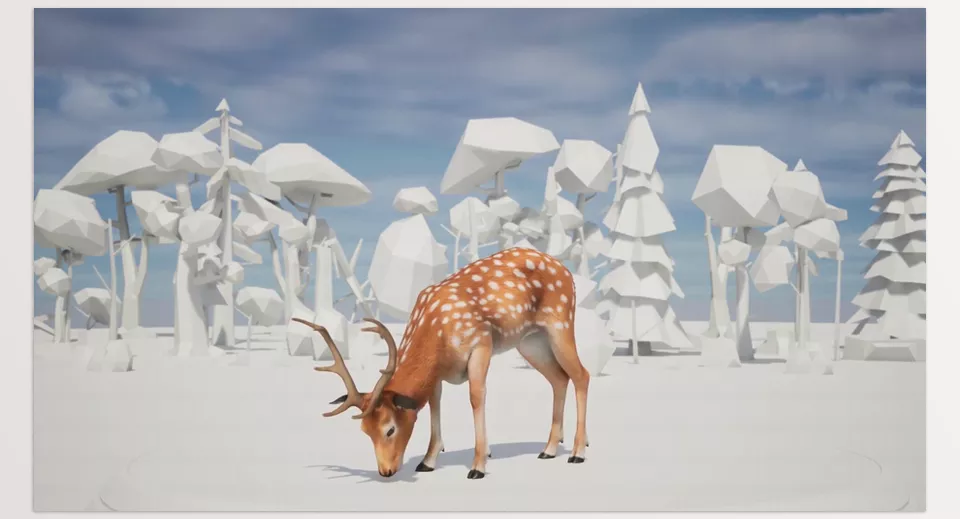 Unreal Engine - Deer Family - High-Resolution Textures