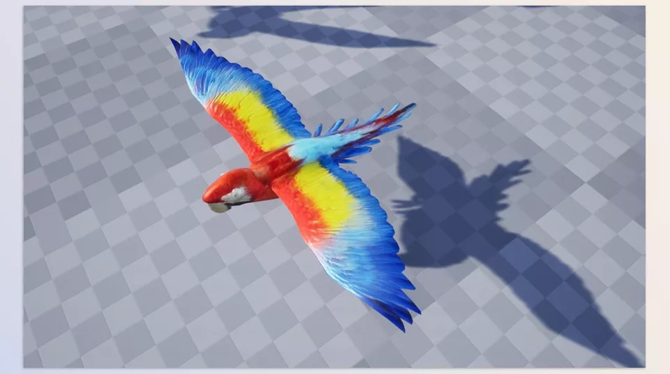 Unreal Engine - Medhue Parrot - PBR Textures