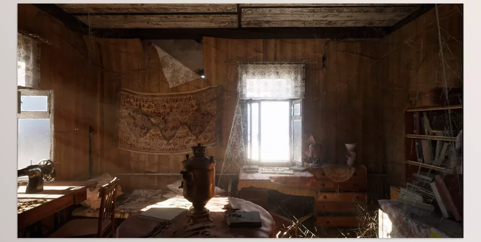 Unreal Engine - Abandoned house - Detailed Interior Furnishings