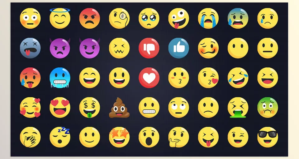 45 Animated emojis 2D Bubbles - High-Resolution Assets