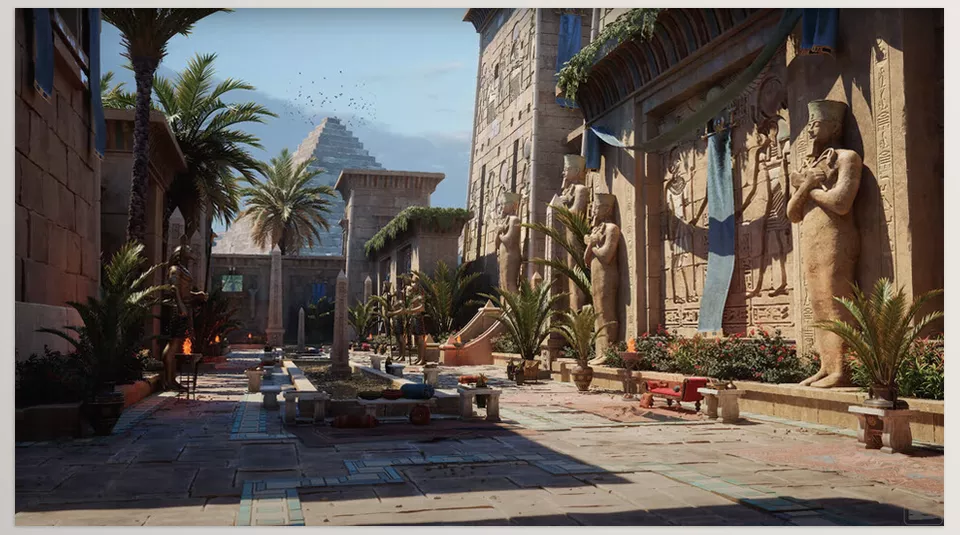 Pharaohs Legacy Egyptian Temple Megapack - Versatile Master Materials: Adjust parameters effortlessly to achieve stunning visual effects across your entire environment.