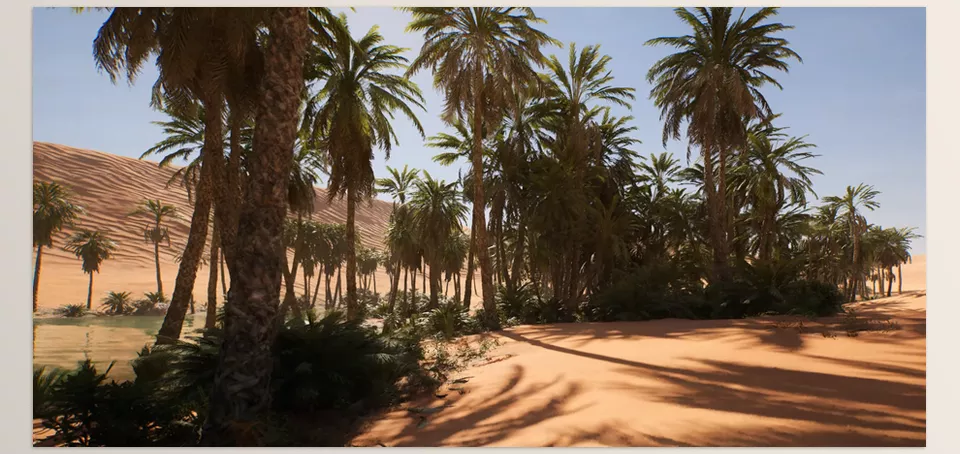 MW Dune Desert Biome - different foliage scans like palm trees, plants and various other desert assets.