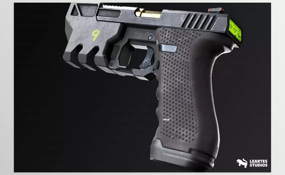 Cyberpunk Handguns - 52 Unique Meshes