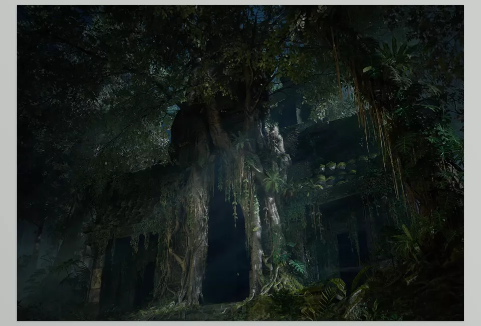 Unreal Engine - Deep in the Forest - The project contains high-quality assets, materials, vegetation and falling leaves particles.