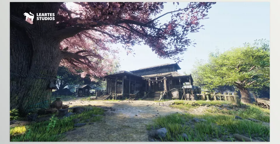 Feudal Japanese Village Environment - a good level of detail and optimized for Game Ready Projects.