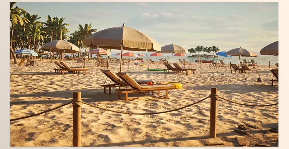 Unreal Engine - Beach Pack - Realistic 3D Models