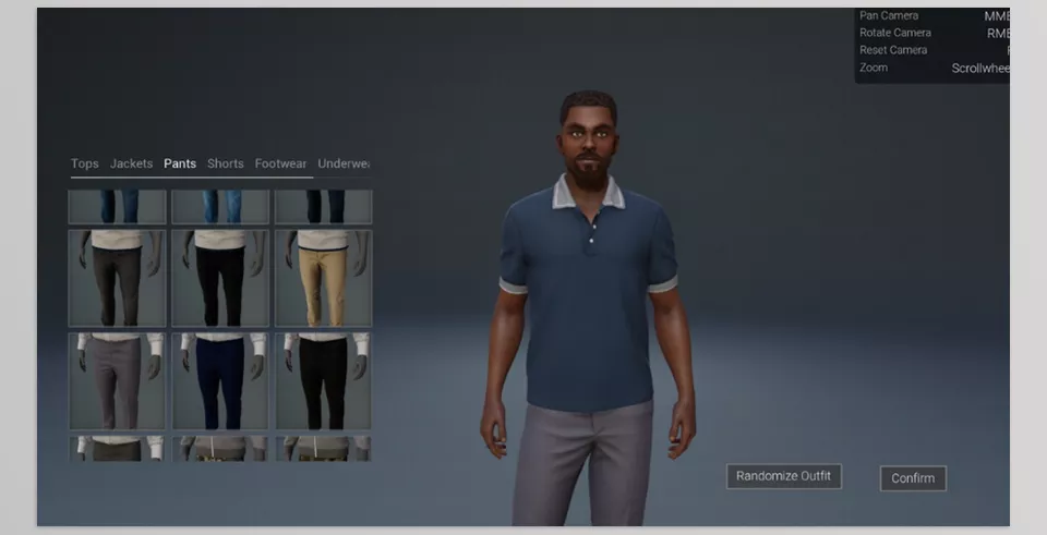 Unreal Engine - Character Customizer - Characters are shaped to the proportions of the MetaHuman presets.