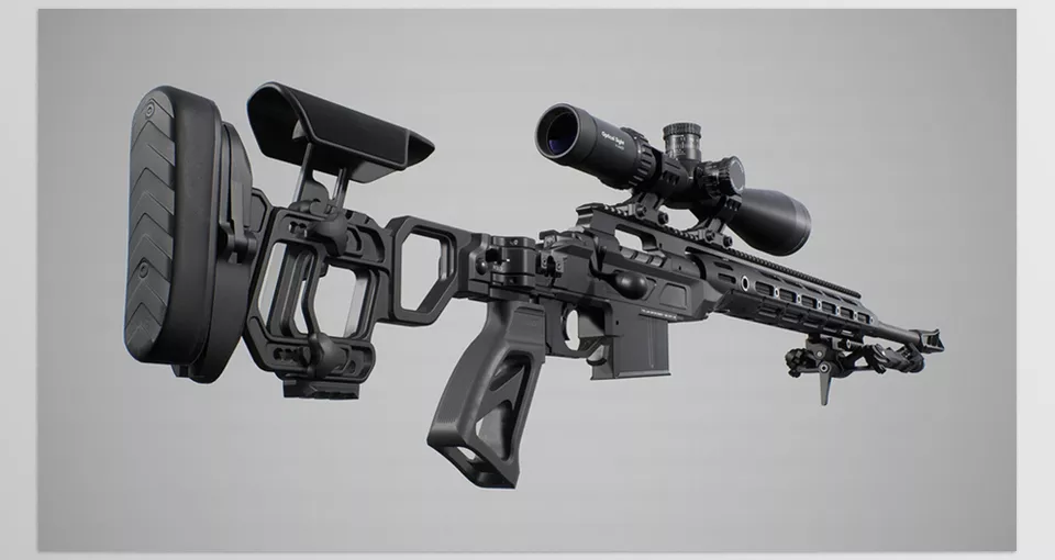 Unreal Engine - Precision Sniper Rifle - Detailed textures for authentic appearance.