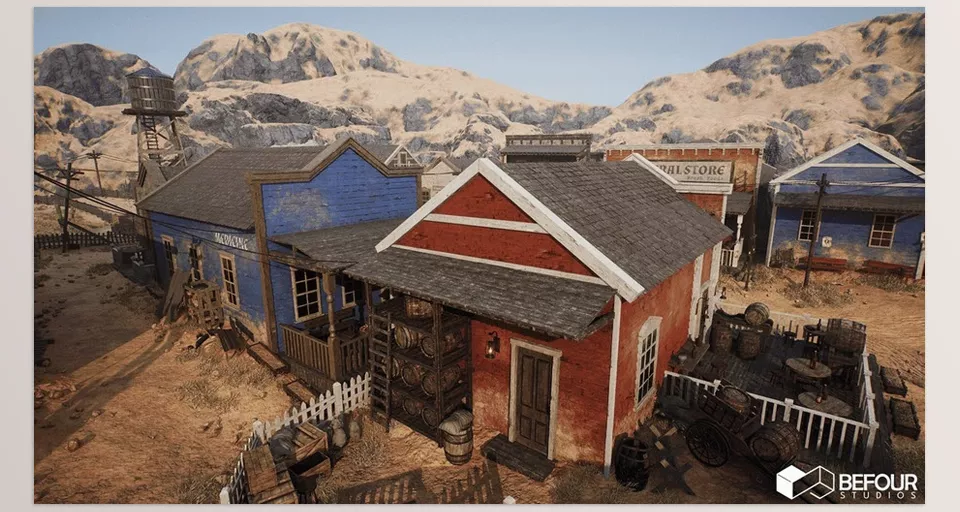 Western Desert Town w/ Construction Tool