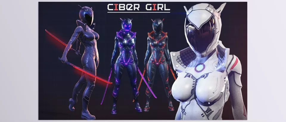 Unreal Engine – Ciber Girl Download v4.23 for UE (4.20-4.27, 5.0-5.2)