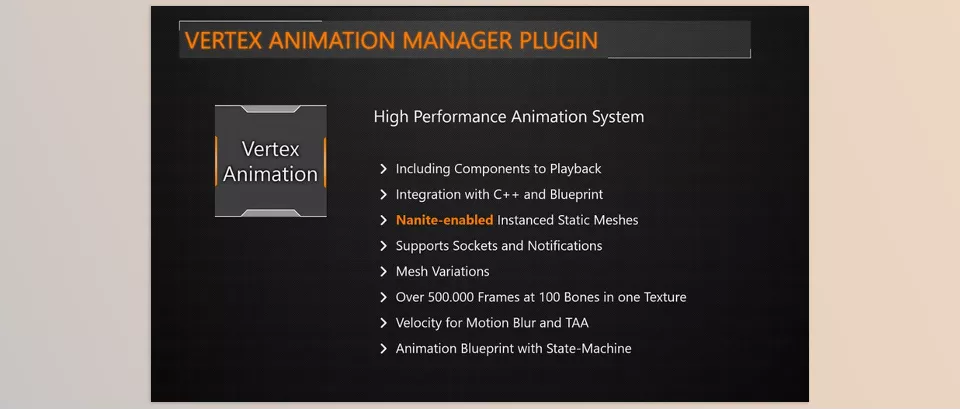 Unreal Engine – Vertex Animation Manager Download for UE (4.27, 5.0-5.4)