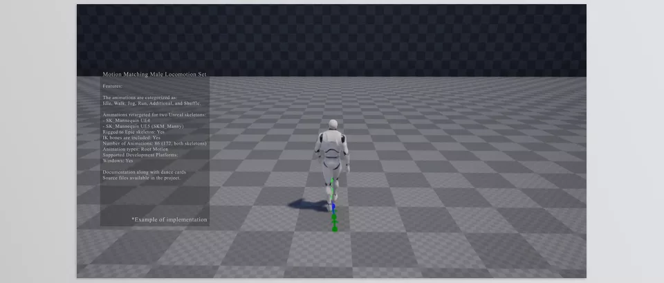 Unreal Engine – Motion Matching Male Locomotion Set v5.3 For UE (5.0-5.5)