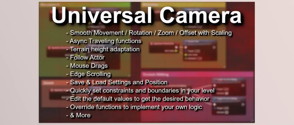 Unreal Engine – Universal Camera download for UE (5.5-5.6)