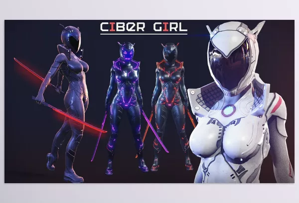 Unreal Engine – Ciber Girl Download v4.23 for UE (4.20-4.27, 5.0-5.2)