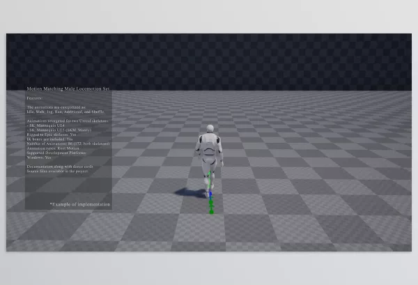 Unreal Engine – Motion Matching Male Locomotion Set v5.3 For UE (5.0-5.5)