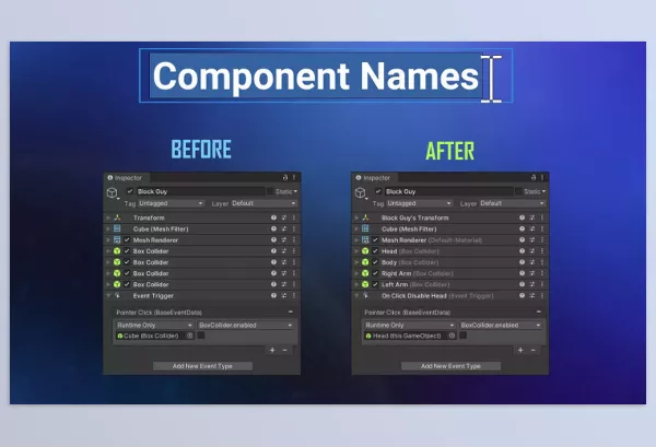 Unity Assets – Component Names Download v1.2.0