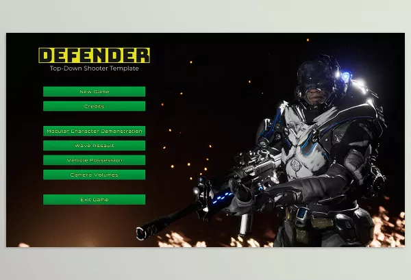 Unreal Engine – Defender Top Down Shooter v2 Download for UE (4.27, 5.0-5.4)