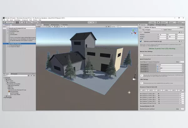 Unity Assets – Ultimate LOD System MT Download v3.4.4 (Automatic LOD Generator, Mesh Simplifier and More)