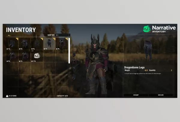 Unreal Engine – Narrative Inventory Download v1.6 for UE (5.4) – Inventory and Equipment System